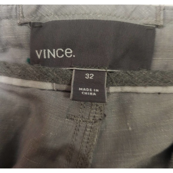 Vince Cotton Blend Drawstring Button Fly Gray Flap Pocket Causal Pant 32(34x 29) - Picture 6 of 7